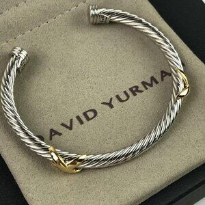 David Yurman Sterling Silver Cable Bracelet 5mm